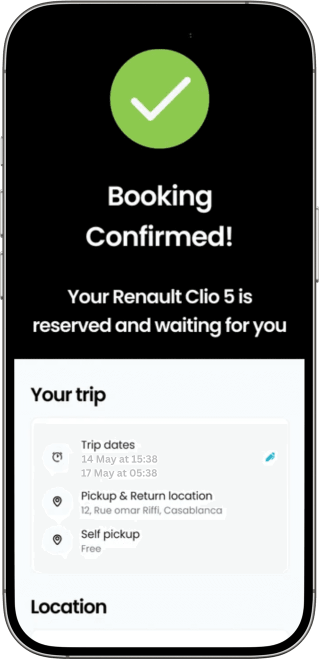 Booking confirmed